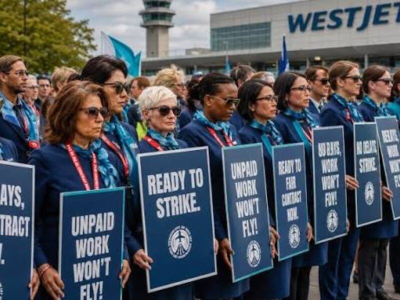 कनाडा की WestJet में कर्मचारियों की हड़ताल, एयरलाइन ने अधिकांश बुकिंग रोकी