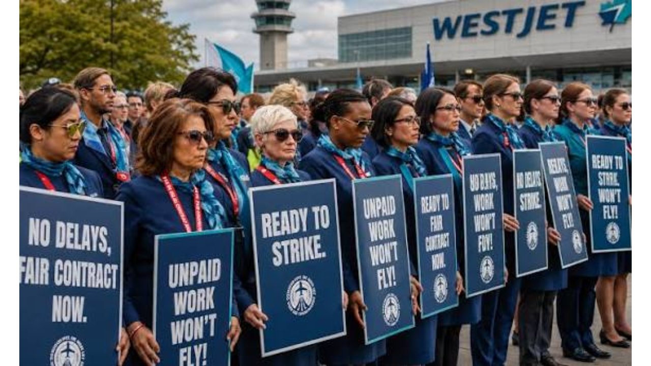 कनाडा की WestJet में कर्मचारियों की हड़ताल, एयरलाइन ने अधिकांश बुकिंग रोकी 1 wey